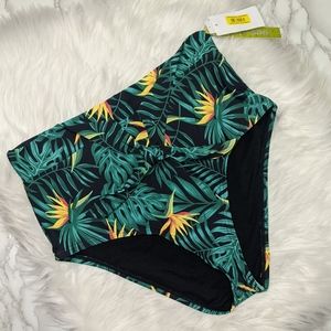 NWT Gianni Bini High Waisted Bow Tie Bikini Bottoms Size Medium